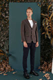 C 653 Slim Fit Kahve Spor Ceket