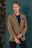 C 653 Slim Fit Camel Spor Ceket