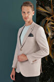 C 656 Slim Fit Bej Spor Ceket
