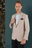 C 656 Slim Fit Bej Spor Ceket