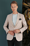 C 656 Slim Fit Bej Spor Ceket