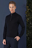 TR 861 Slim Fit Lacivert Klasik Triko