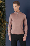 TR 861 Slim Fit Gül Kurusu Klasik Triko