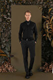 GK 704 Slim Fit Siyah Klasik Gömlek