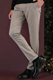 P 1134 Slim Fit Bej Spor Pantolon