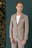 C 652 Slim Fit Bej Spor Ceket