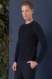 TS 872 Slim Fit Lacivert Spor T-Shirt