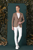 C 660 Slim Fit Bej Spor Ceket