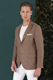 C 660 Slim Fit Bej Spor Ceket