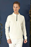 SWT 012 SWEA Slim Fit Ekru Spor 47 - Sweatshırt
