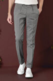 P 1133 Slim Fit Gri Spor Pantolon