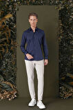 GK 709 Slim Fit Lacivert Klasik Gömlek
