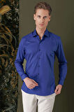 GK 709 Slim Fit Gece Mavisi Klasik Gömlek