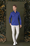 GK 709 Slim Fit Gece Mavisi Klasik Gömlek