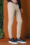 P 1147 Slim Fit Yan Cep Esnek Pamuk Casuel Bej Pantolon