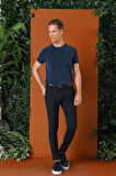 P 1147 Slim Fit Yan Cep Esnek Pamuk Casuel Lacivert Pantolon