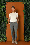 P 1148 Comfort Fit Gofre Kumaş Pileli Pamuk Casuel Nefti Pantolon