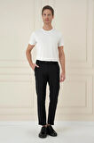 P 1150 Comfort Fit Beli Lastikli Yan Cep Siyah Jogger Pantolon