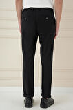 P 1150 Comfort Fit Beli Lastikli Yan Cep Siyah Jogger Pantolon