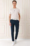 P 1150 Comfort Fit Beli Lastikli Yan Cep Lacivert Jogger Pantolon