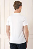 Ts 880 Slim Fit Bisiklet Yaka Pamuklu Beyaz Tişört
