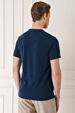 Ts 880 Slim Fit Bisiklet Yaka Pamuklu Lacivert Tişört