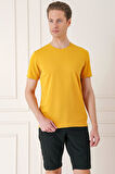 Ts 880 Slim Fit Bisiklet Yaka Pamuklu Safran Tişört