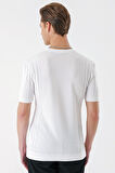 Tr 869 Slim Fit Bisiklet Yaka Kısa Kol Beyaz Triko