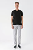 Ts 823 Slim Fit Bisiklet Yaka Düz Pamuklu Acı Kahve Tişört