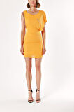 Turuncu ASİMETRİK KESİM ÖRME ELBİSE  18581 | 40