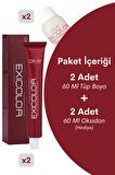 Exicolor Saç Boyası Tüp 60 Ml 6.20 Açık Viyole 2 Adet (Oksidan Hediyeli 4'lü Set)