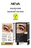 Neva Color Kaş Açıcı Krem-Kaş Boya Seti 1 SAF SİYAH