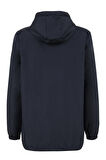 Erkek Kapüşonlu Rüzgar Geçirmez Cep Detaylı İçi Polar Kışlık Mont Lacivert RMNT01  | M