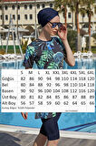 Kısa Kollu Likralı Taytlı Yarı Kapalı Mayo R4902 Zeliha | 3XL