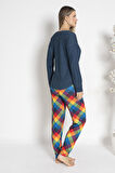 Kadın Termal Pijama Takımı 24483 Lacivert | L