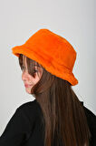 Çocuk Peluş Bucket Şapka RKŞ-Ç-01 Turuncu | Standart