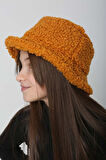 Çocuk Kıvırcık Peluş Bucket Şapka RKŞ-Ç-10 Hardal | Standart