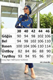 Likralı Tam Kapalı Tesettür Mayo 268-514 Lacivert | 46
