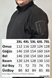 Özel Üretim Büyük Beden Ekstra Battal Pamuk Dokulu Erkek Eşofman Üstü 24723 Siyah | 6XL
