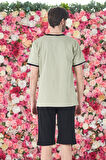 Erkek Şort Tshirt Pijama Takımı 25258 Haki | L
