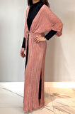 Piliseli Kimono Pareo Kaftan Bağlanabilir RPK004 Pudra | Standart