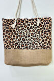 Desenli Plaj Çantası RÇ-P-01 Leopar | Standart