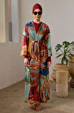 Mayo Üzerine Tek Pareo Kimono 1925-156 Bej | 1