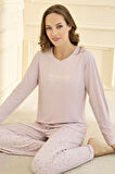 Kadın Milan Kumaş Pijama Takımı 50902-2760 Lila | M