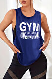 Ghassy Co. Kadın Gym Baskılı Nefes Alabilen Fitness Yoga Koşu Kolsuz Spor Atlet
