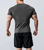Ghassy Co. Erkek Nem Emici Hızlı Kuruyan Renk Solmayan Atletik Teknik Fitness Spor T-shirt