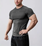 Ghassy Co. Erkek Nem Emici Hızlı Kuruyan Renk Solmayan Atletik Teknik Fitness Spor T-shirt