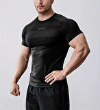Ghassy Co. Erkek Nem Emici Hızlı Kuruyan Renk Solmayan Atletik Teknik Fitness Spor T-shirt