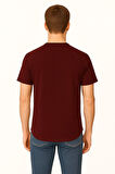 Ghassy Co. Erkek Reglan Oval Kesim %100 Pamuk Yumuşak Dokulu Bisiklet Yaka T-shirt