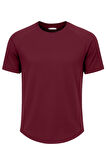 Ghassy Co. Erkek Reglan Oval Kesim %100 Pamuk Yumuşak Dokulu Bisiklet Yaka T-shirt